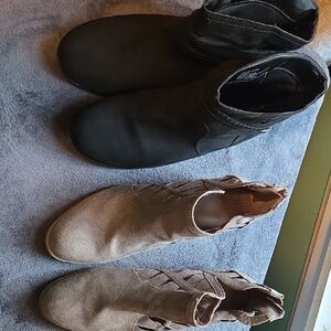 St. John's Bay Black and Brown Ankle Booties Versatile Style
